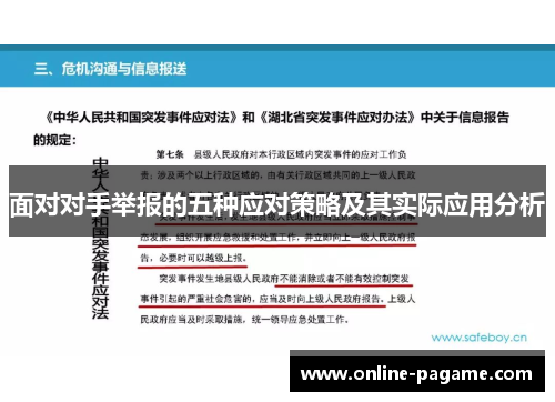 面对对手举报的五种应对策略及其实际应用分析